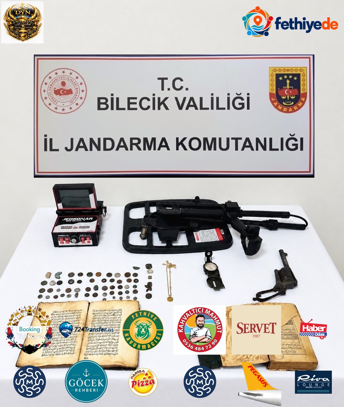 Bilecik Bozüyük'te jandarma operasyonunda 51 sikke ele geçirildi