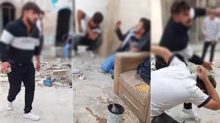 Şanlıurfa’da metruk evde maganda dehşeti! 1 kişi, 4 kişiyi darbetti; o anlar kamerada