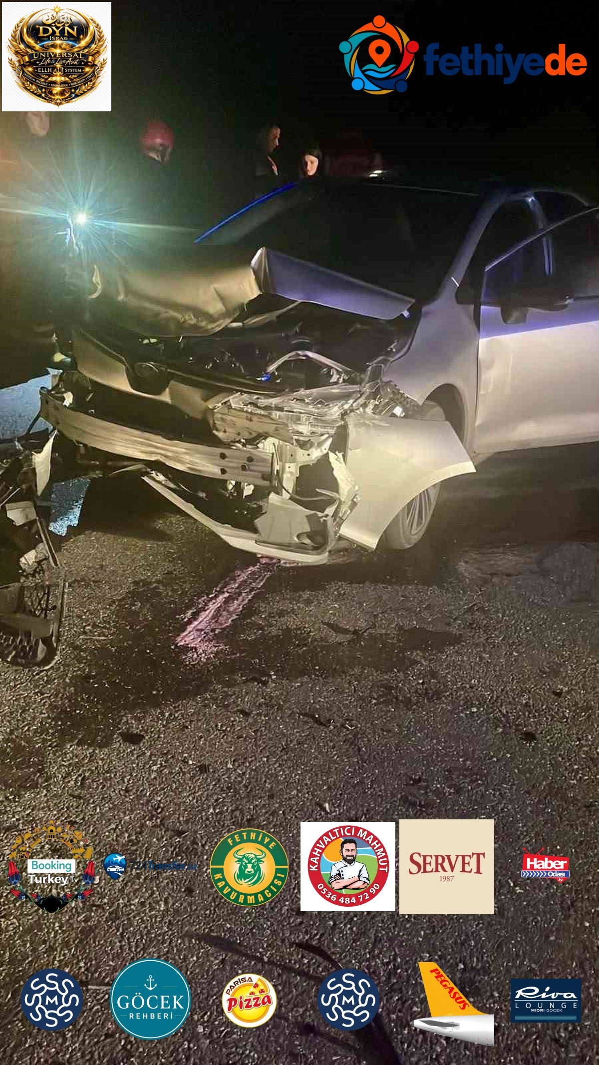 Sakarya'nın Kaynarca ilçesinde otomobil bariyere çarptı, 2 kişi hafif yaralandı