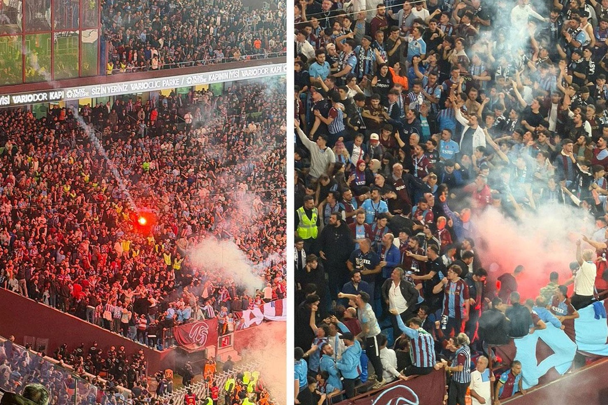 Trabzonspor-Beşiktaş maçında meşale yakan taraftarlar hakkında adli tahkikat