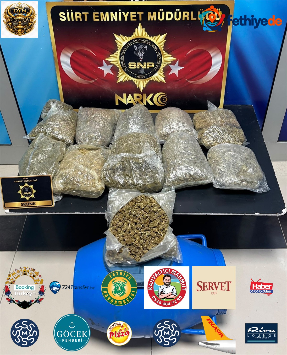 Siirt'te operasyonda 5 kilo 700 gram skunk ele geçirildi, 6 şüpheli gözaltına alındı