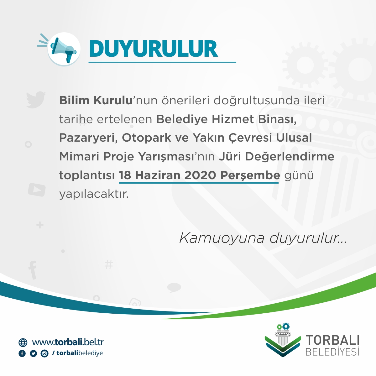 [BELEDIYE · İzmir · Torbalı] PROJE YARIŞMASI DUYURU - Torbali Belediyesi