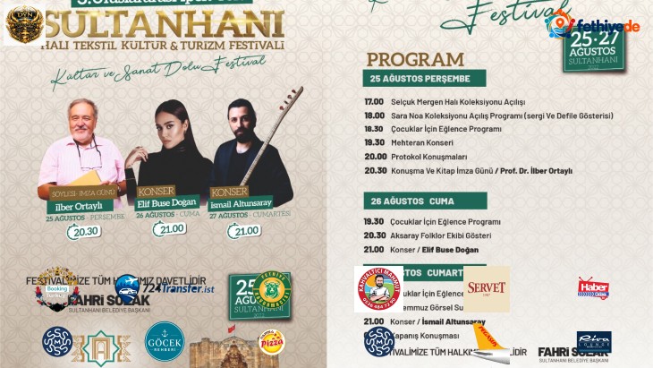 [BELEDIYE · Aksaray · Sultanhanı] 3. uluslararası ipek yolu Sultanhanı halı tekstil kültür ve turizm festivali