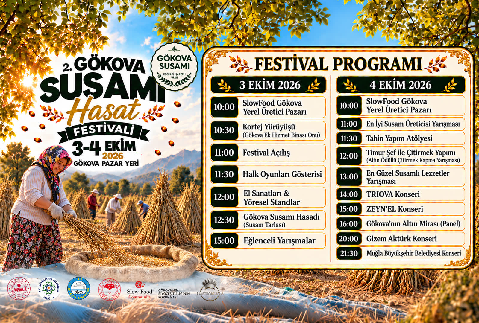[BELEDIYE · Muğla · Ula] 2. Gökova Susamı Hasat Festivali Başlıyor
