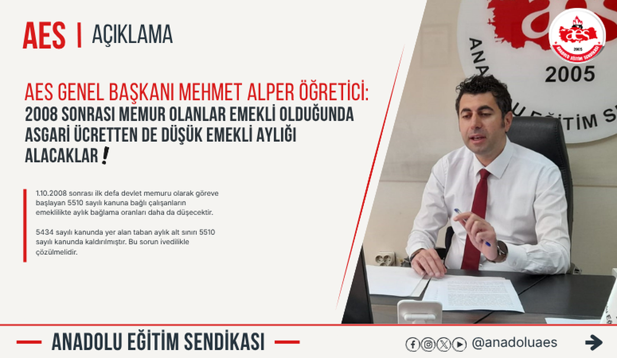 BASK Başkanı Öğretici, 2008 sonrası memurların emekli aylığı sorunu çözülmeli dedi