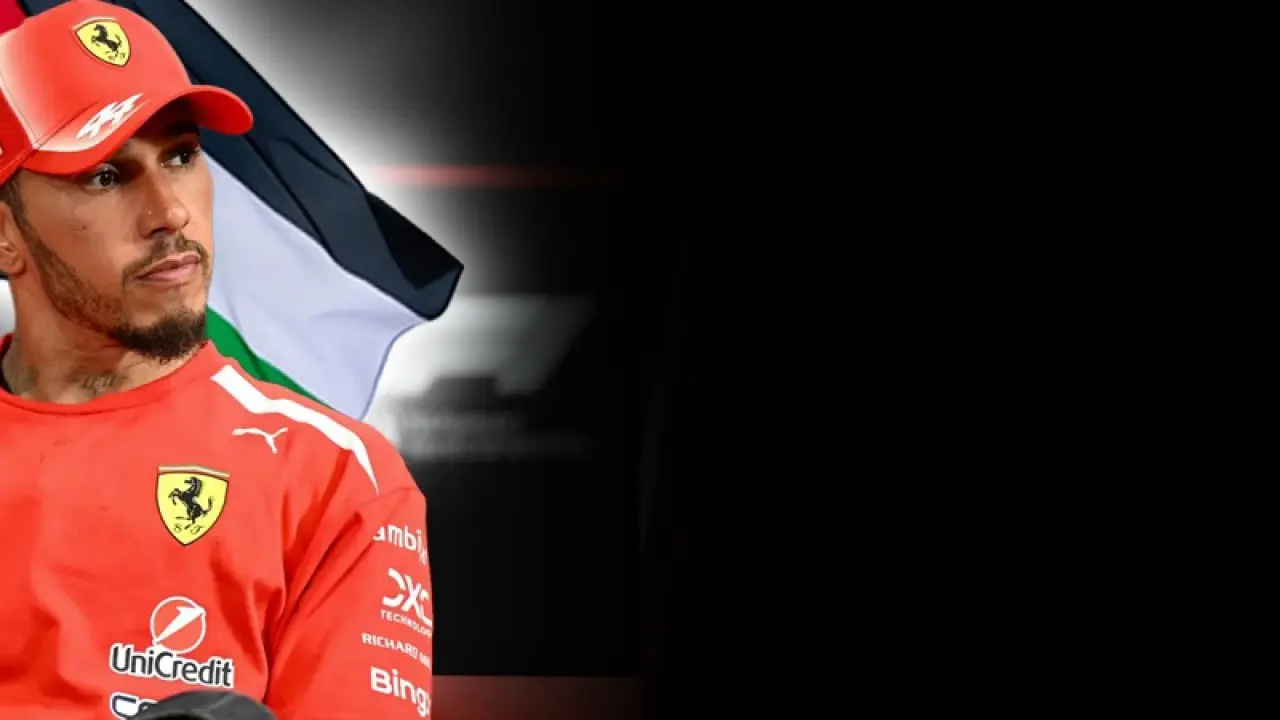 Dünyaca ünlü pilot Lewis Hamilton bir kez daha Filistin'e destek verdi!