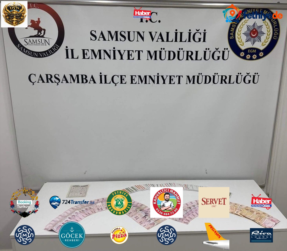 Samsun Çarşamba'da kumar oynayan 6 kişiye 69 bin 624 lira ceza uygulandı