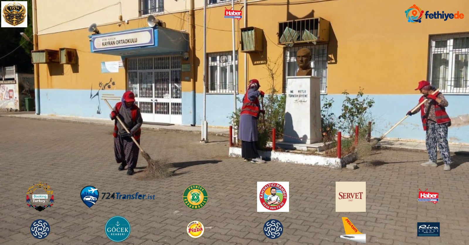 [BELEDIYE · Aydın · Kuyucak] Okullarımızda temizlik çalışmaları yapıldı 14 Eylül 2026 Kuyucak Belediyesi, geleceğimizin teminatı olan çocukların eğitim hayatlarına daha temiz, sağlıklı ve güvenli ortamlarda başlayabilmeleri için çalışmalarını aralıksız sürdürüyor. Yeni eğitim-öğretim y...