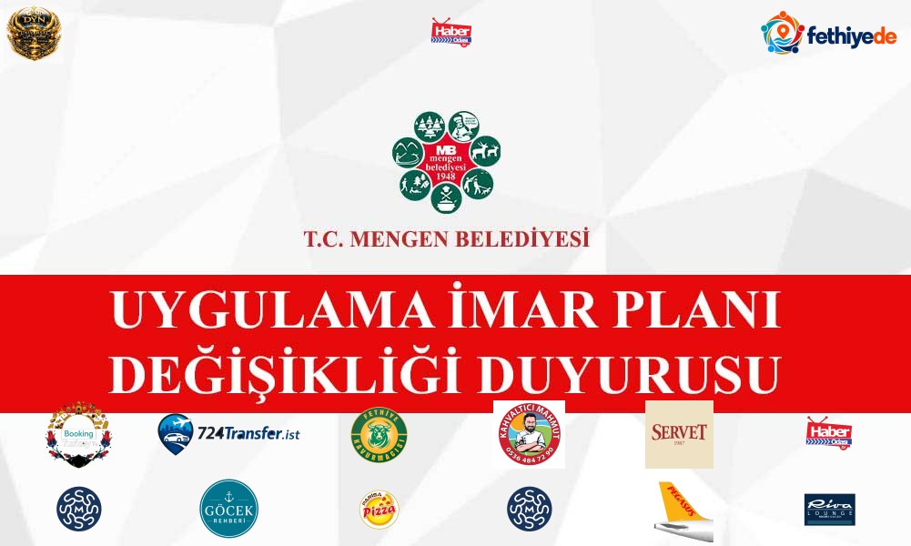 [BELEDIYE · Bolu · Mengen] Uygulama İmar Planı Değişikliği Duyurusu
