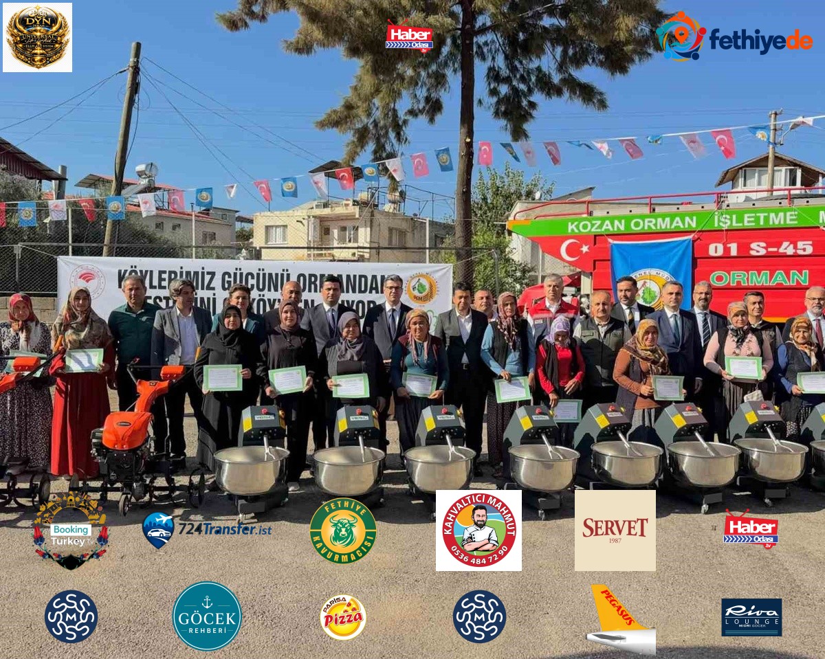 Kozan'da 13 köyden 27 kadına 840 bin liralık makine hibesi yapıldı