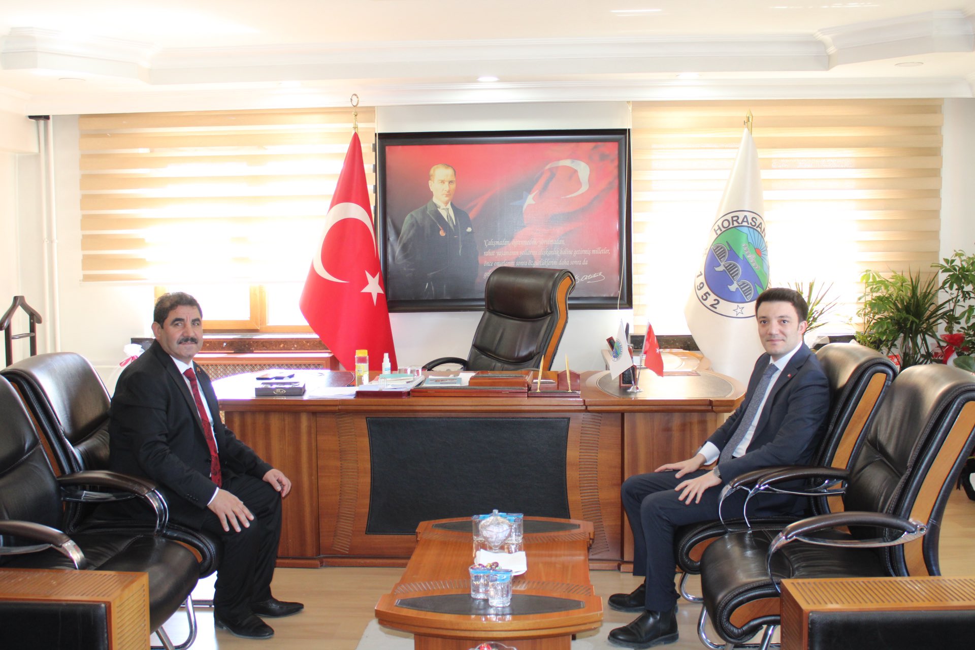 [BELEDIYE · Erzurum · Horasan] i̇lçemi̇z kaymakami mesut ozan yilmaz, başkanimiz