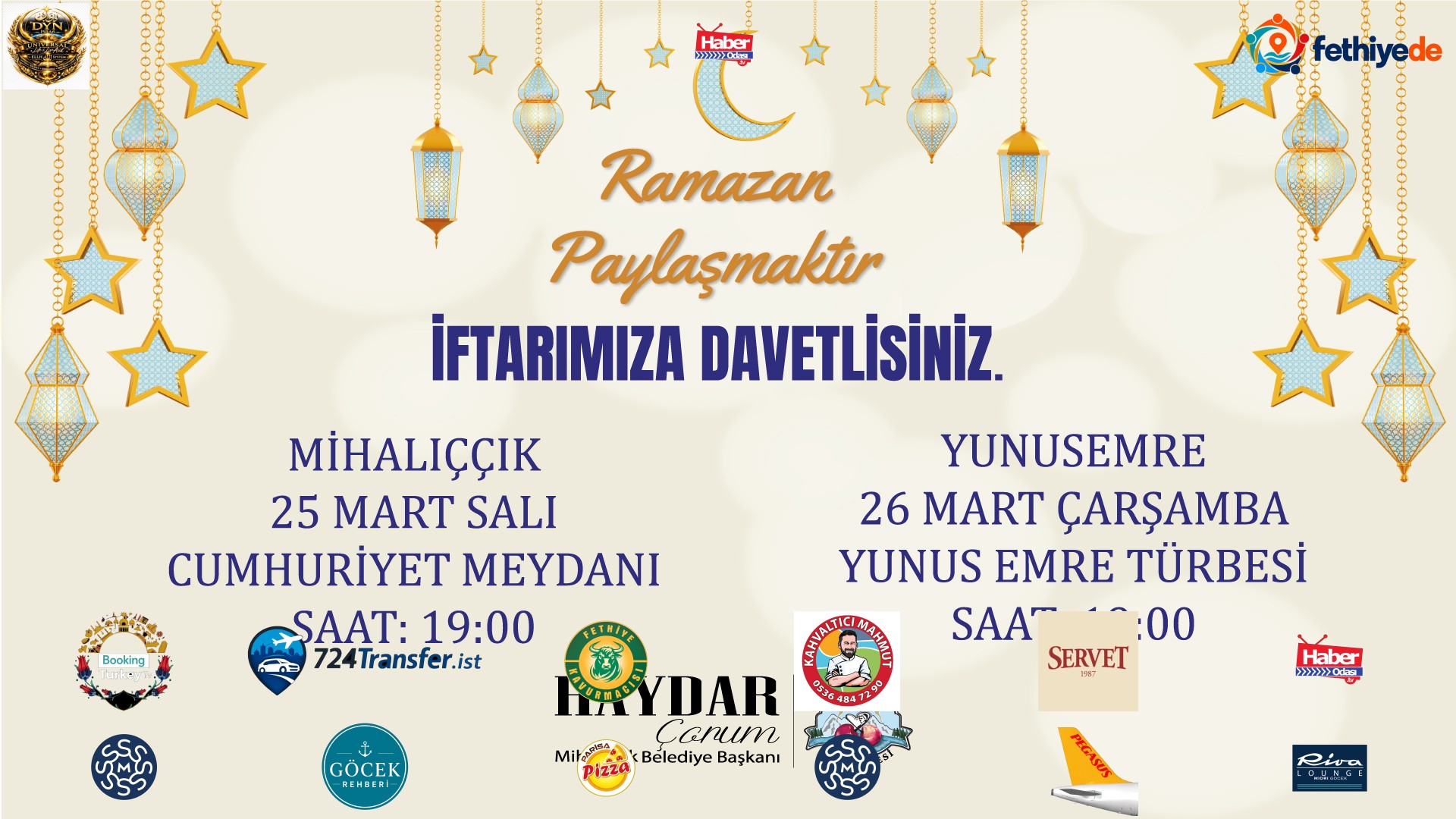 [BELEDIYE · Eskişehir · Mihalıççık] Mihalıççık Belediyesi Geleneksel İftar Programı’na Davetlisiniz.
