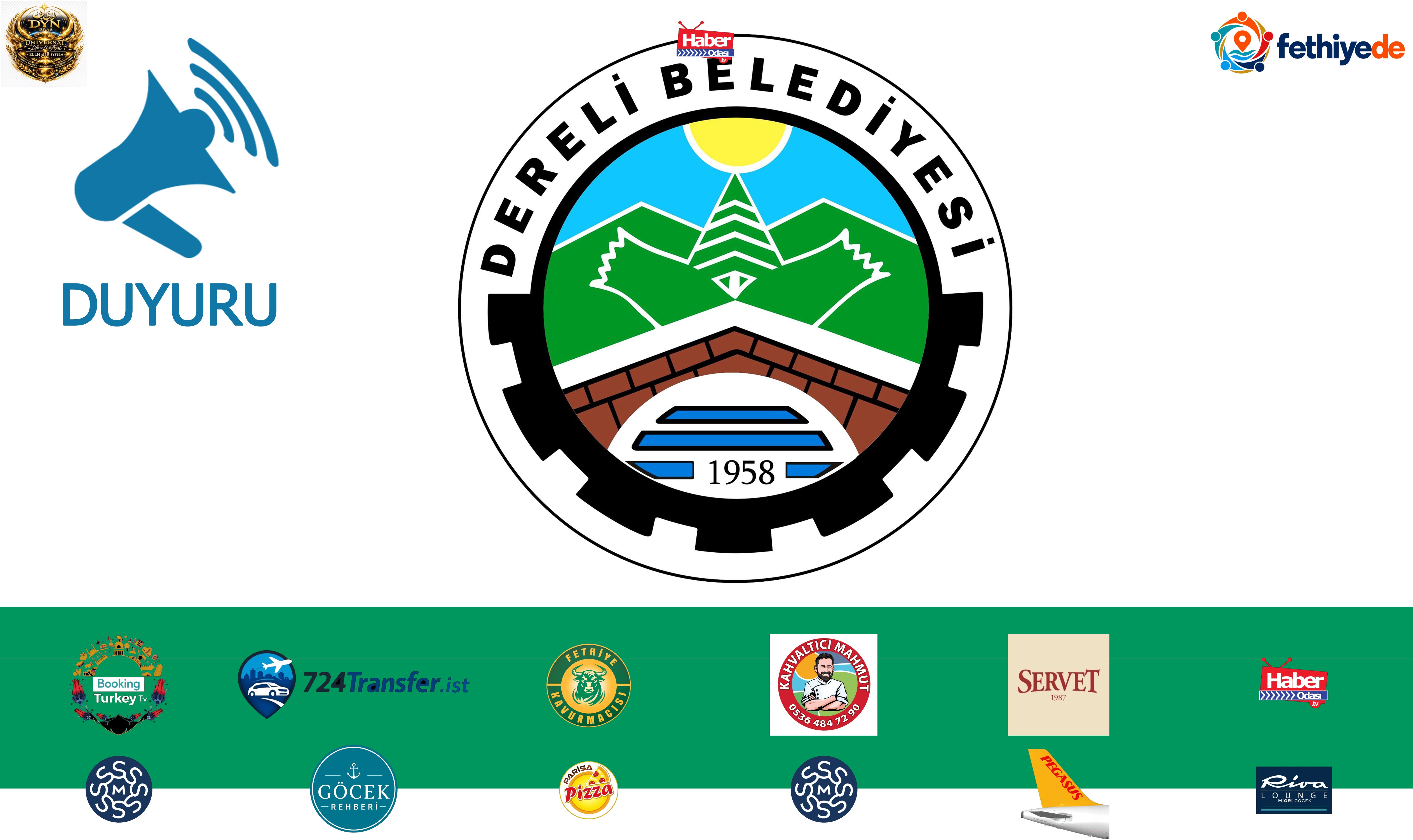 [BELEDIYE · Giresun · Dereli] KUZCA MAHALLESİ İLAVE İMAR PLANI DUYURUSU | Dereli Belediyesi