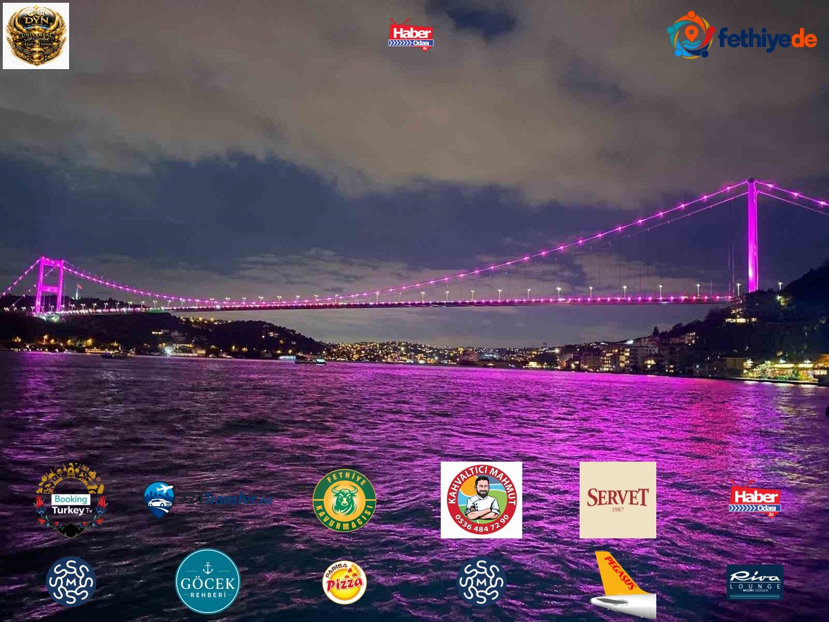 15 Temmuz Şehitler Köprüsü pembe renge büründü