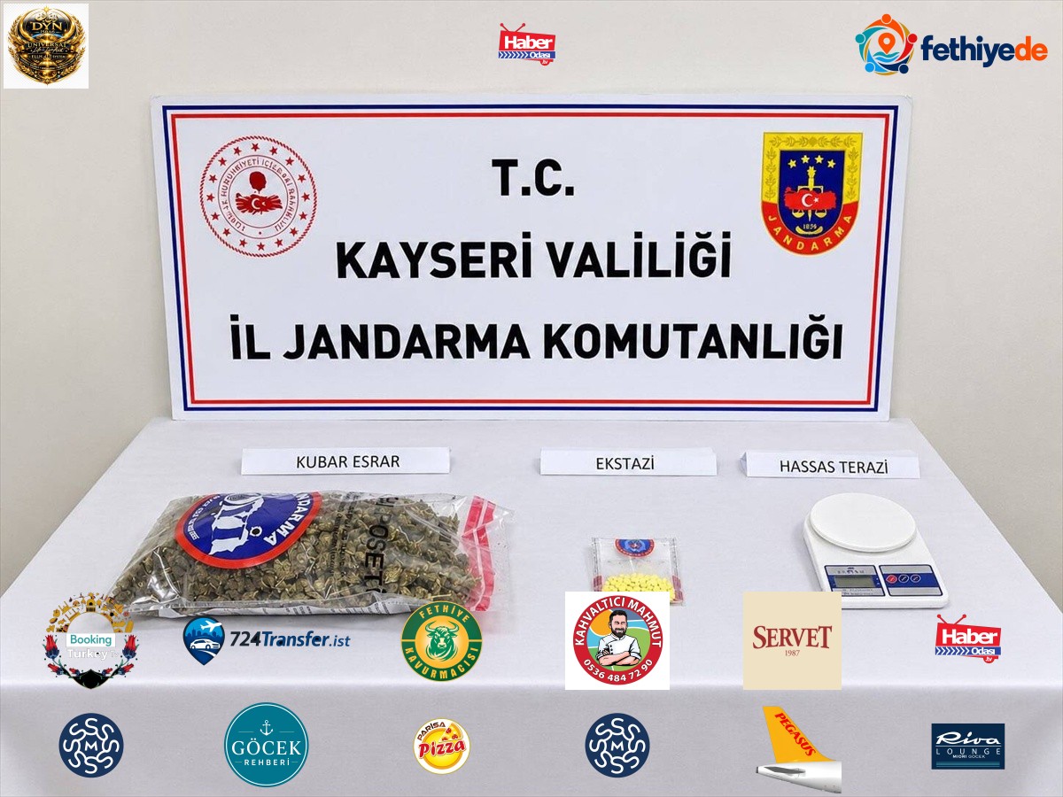Kayseri Melikgazi'de uyuşturucu operasyonunda 3 şüpheli gözaltına alındı