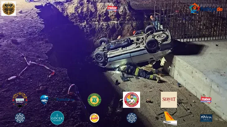 Eskişehir'de feci kaza: Yol çalışması çukuruna düşen araçta 1 ölü, 5 yaralı