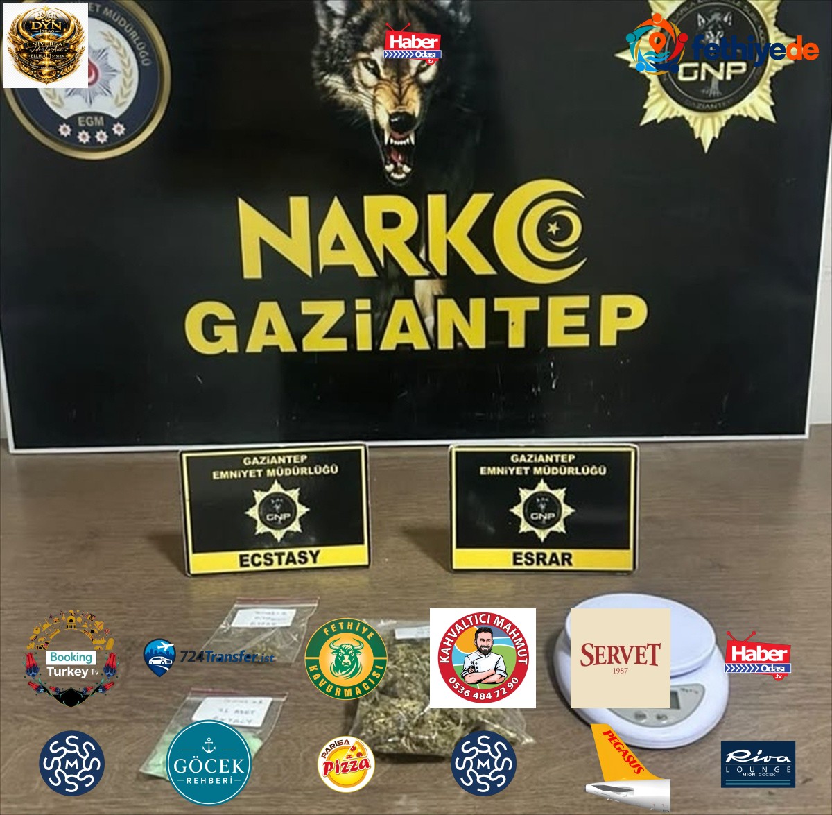 Gaziantep'te uyuşturucu operasyonunda gözaltına alınan 294 şüpheliden 48'i tutuklandı