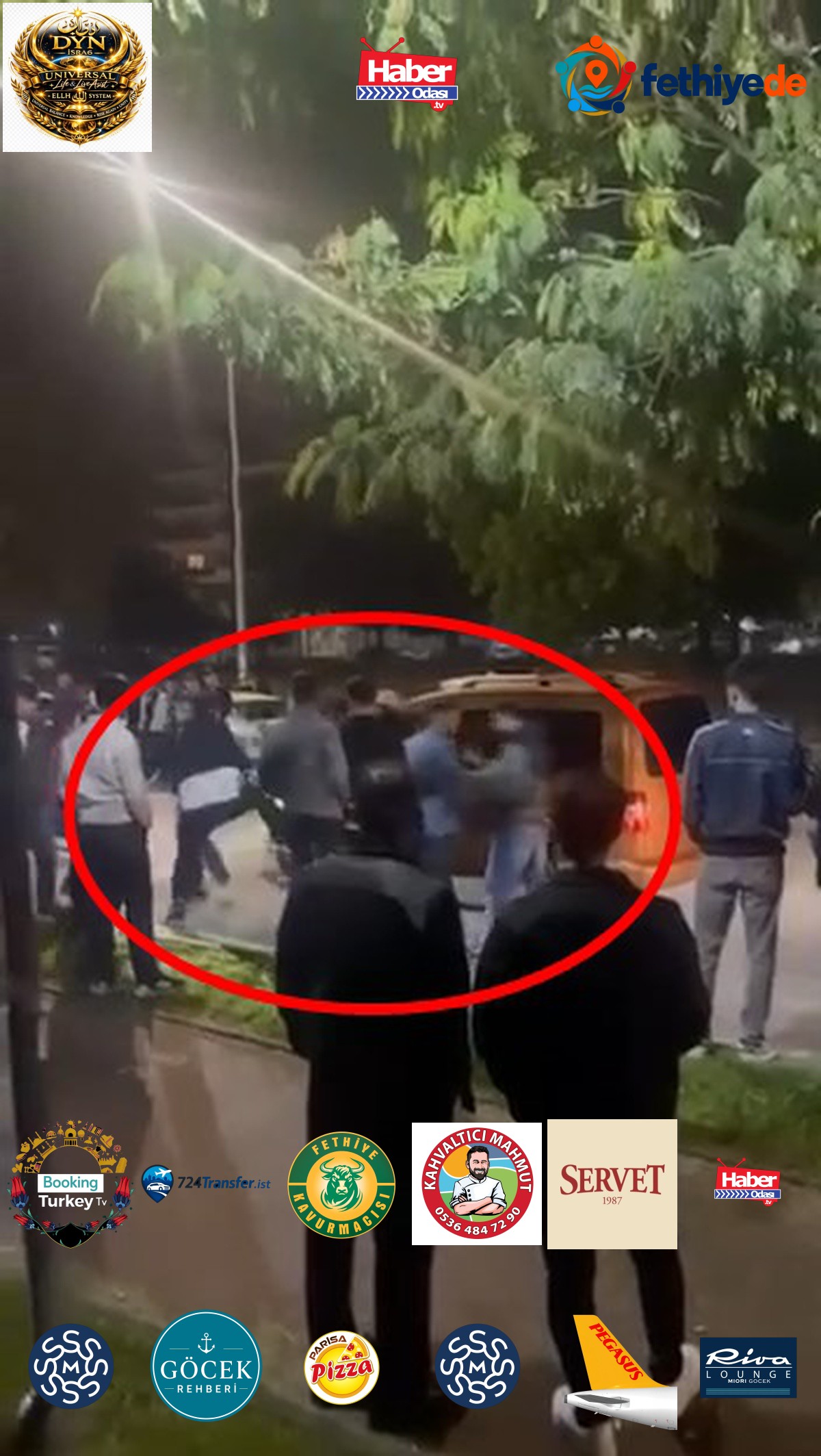 Bursa Yıldırım'da iki grubun tekme yumruk kavgası cep telefonuyla görüntülendi