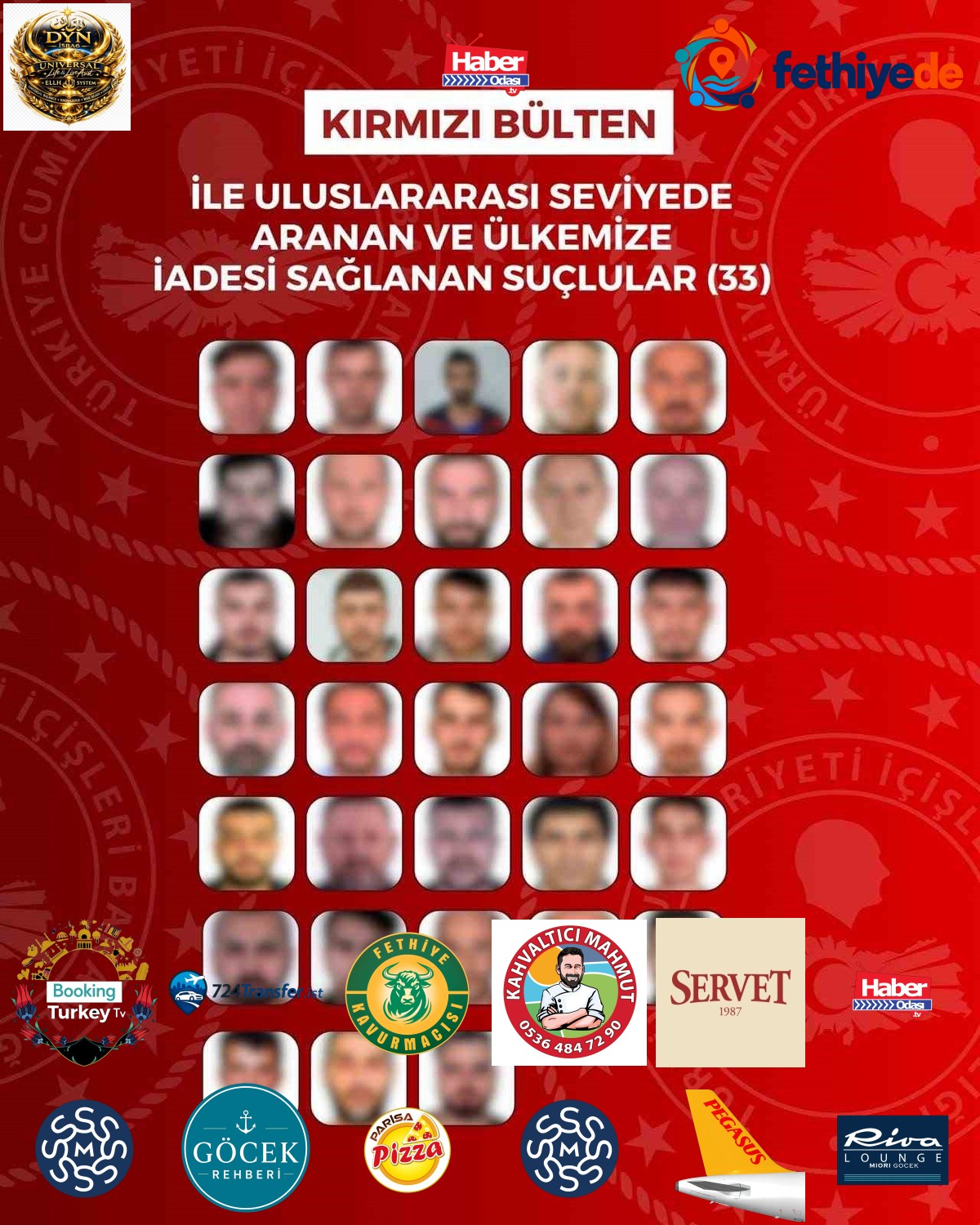 İçişleri Bakanlığı 23 Eylül-23 Ekim'de 63 suçlunun Türkiye'ye getirildiğini açıkladı