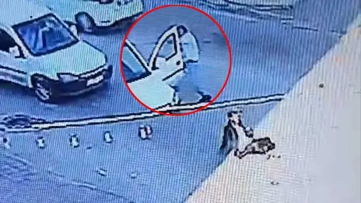 Akan trafikte akılalmaz tuzak! Direksiyona geçip arabayı çaldı
