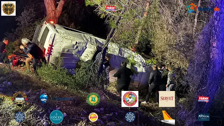 Antalya'da dağcıları taşıyan minibüs şarampole devrildi: 15 yaralı