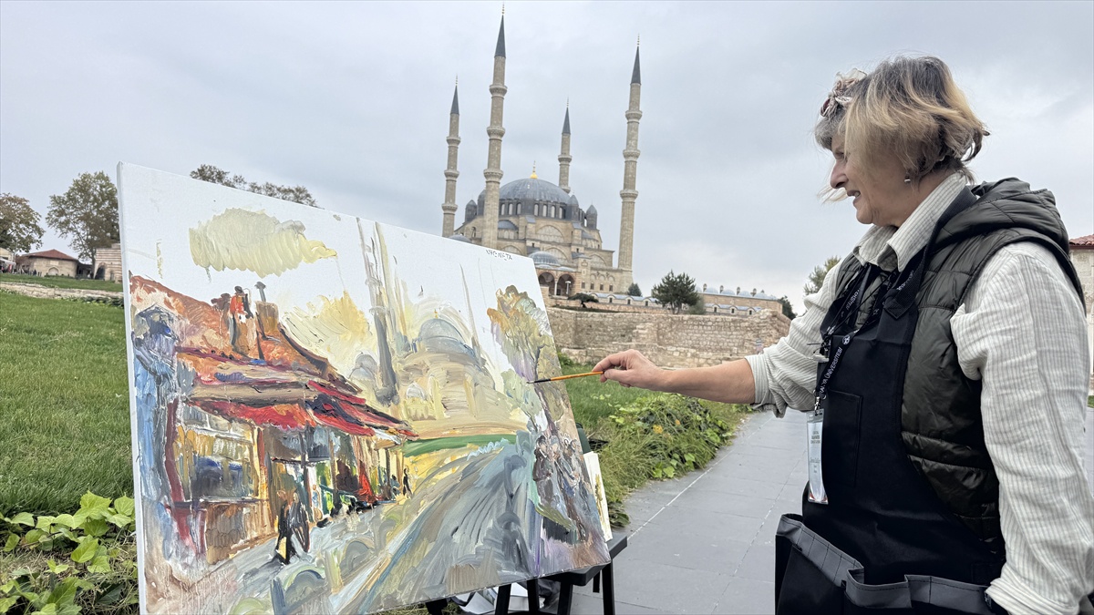 Edirne'de Balkan ressamları Selimiye'yi resmedip 29 Ekim'de sergi açacak