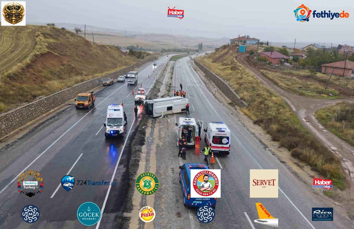 Kırıkkale'de işçileri taşıyan midibüs devrildi, 1'i ağır 15 kişi yaralandı