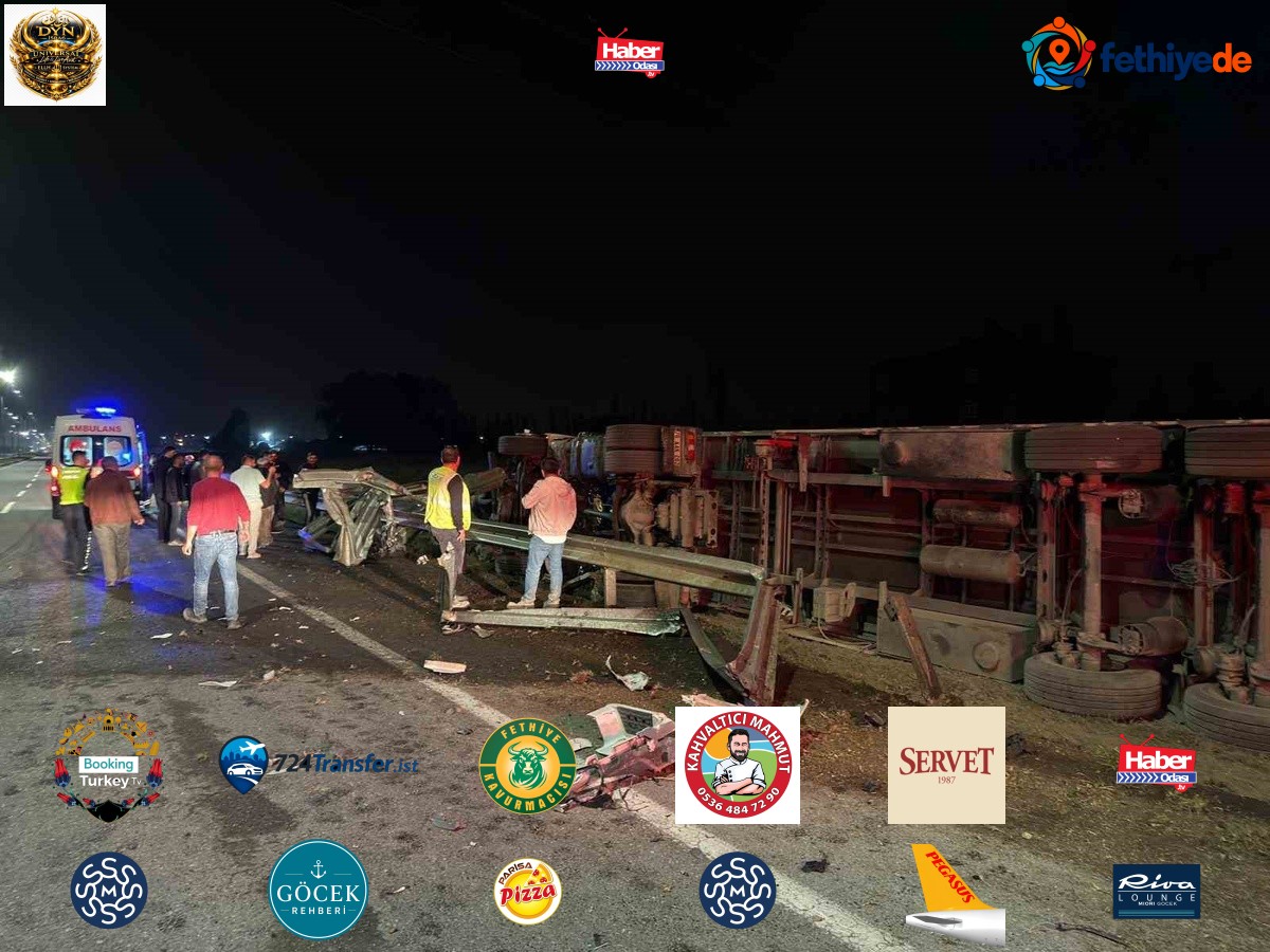 Iğdır'da çimento yüklü tır bariyerlere çarpıp devrildi, sürücü yaralandı
