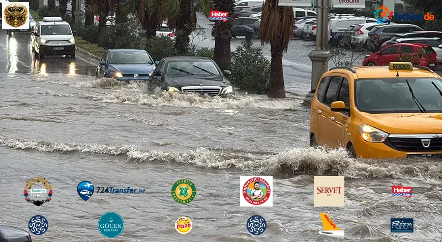 Bodrum’da yollar göle döndü! Mahsur kalan araçlar çekicilerle kurtarıldı