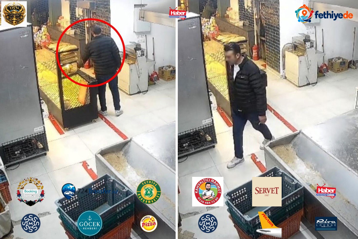 Müşteri gibi girdiği fırından telefonu çalıp kaçtı! Hırsızın rahatlığı kamerada