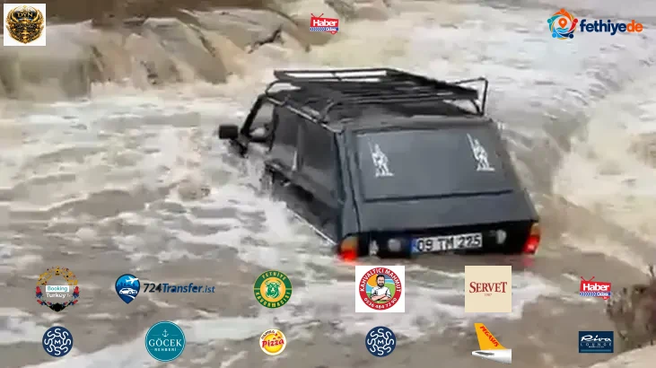 Aydın'da sel sularına kapılan araçtan can pazarı! Sürücü ve yolcu kurtarıldı
