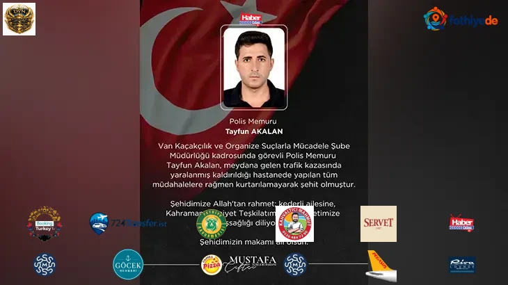 Bakan Çiftçi'den şehit polis memuru Tayfun Akalan için başsağlığı mesaj