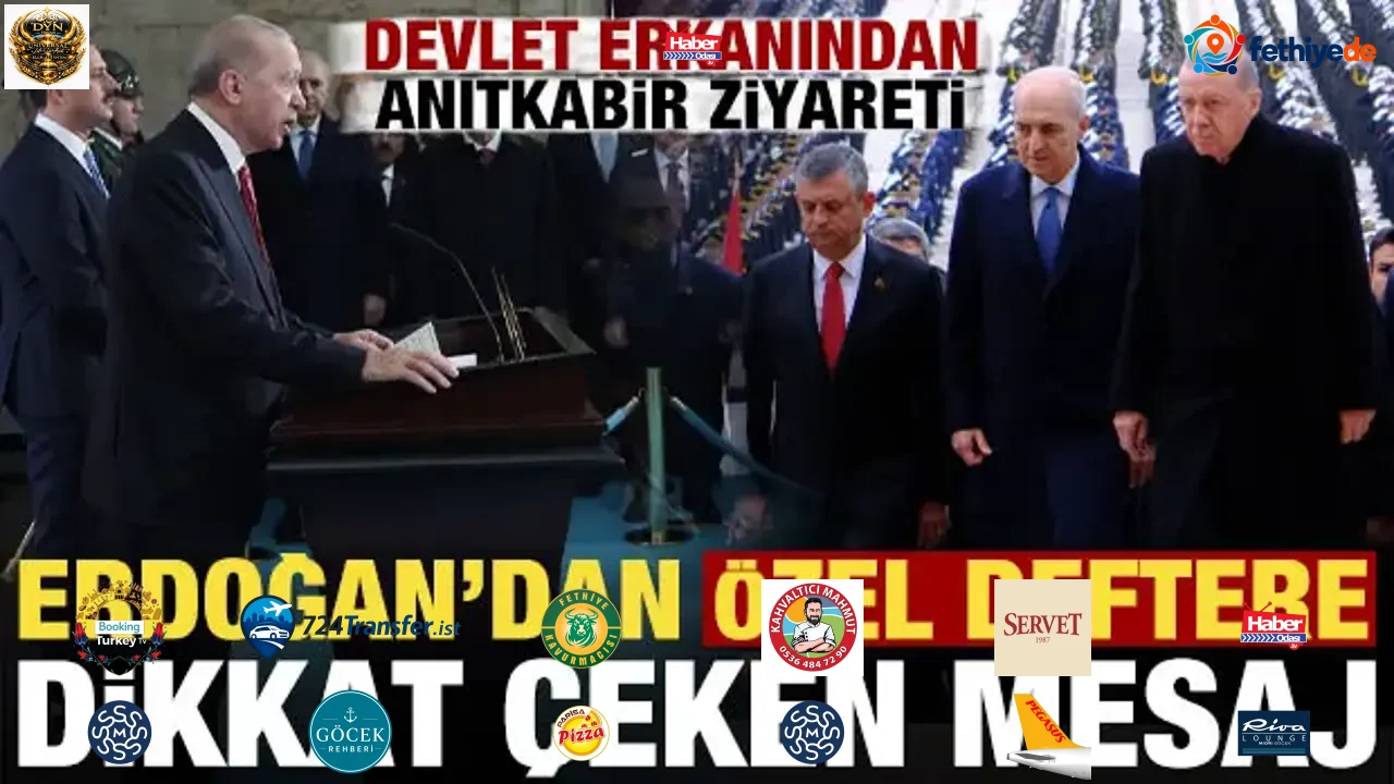 Devlet erkanından Anıtkabir ziyareti! Erdoğan'dan Özel Defteri dikkat çeken mesaj...