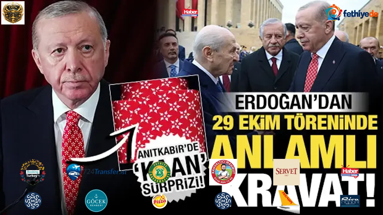 Erdoğan'ın 29 Ekim töreninde taktığı kravatta anlamlı mesaj! 'KAAN' sürprizi!