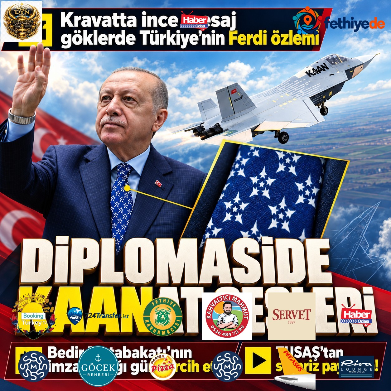 Başkan Erdoğan’ın KAAN desenli kravatının ardından TUSAŞ’tan Ben de özledim sürprizi