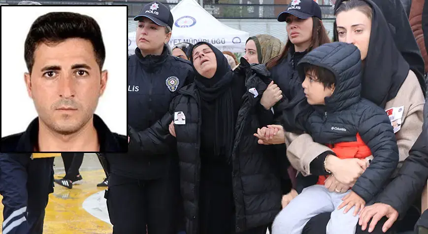 Şehit polise acı veda! Eşi ve annesi tabuta sarılarak gözyaşlarına boğuldu