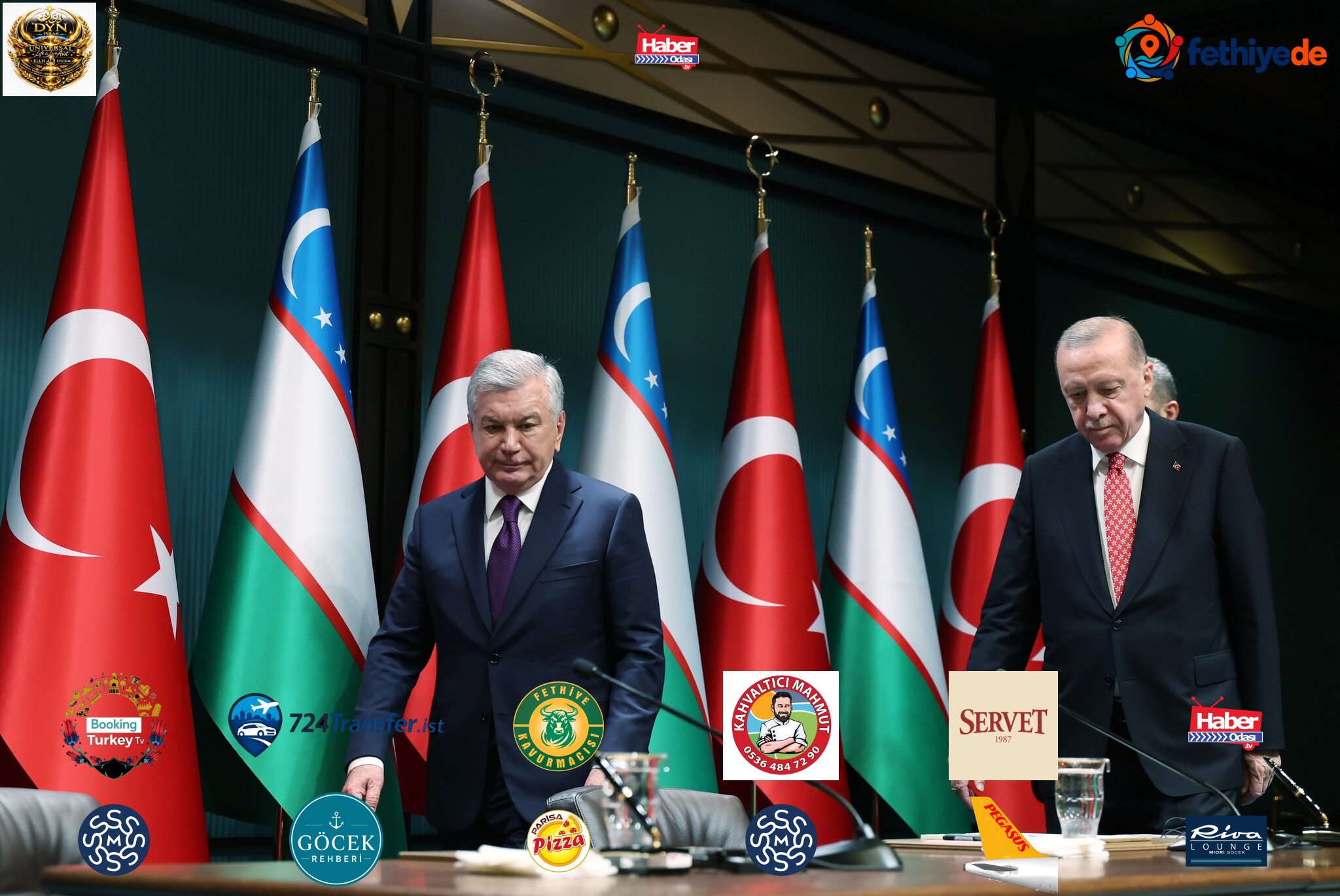Başkan Recep Tayyip Erdoğan ile Özbekistan Cumhurbaşkanı Mirziyoyev Beştepe