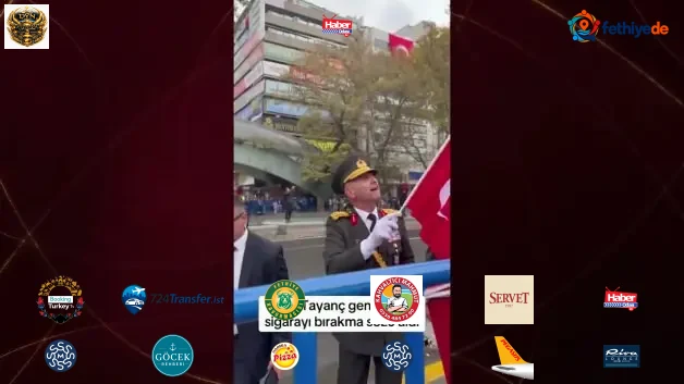 Cumhuriyet Bayramı kutlamalarında Tümgeneral Tayançtan sigara uyarısı