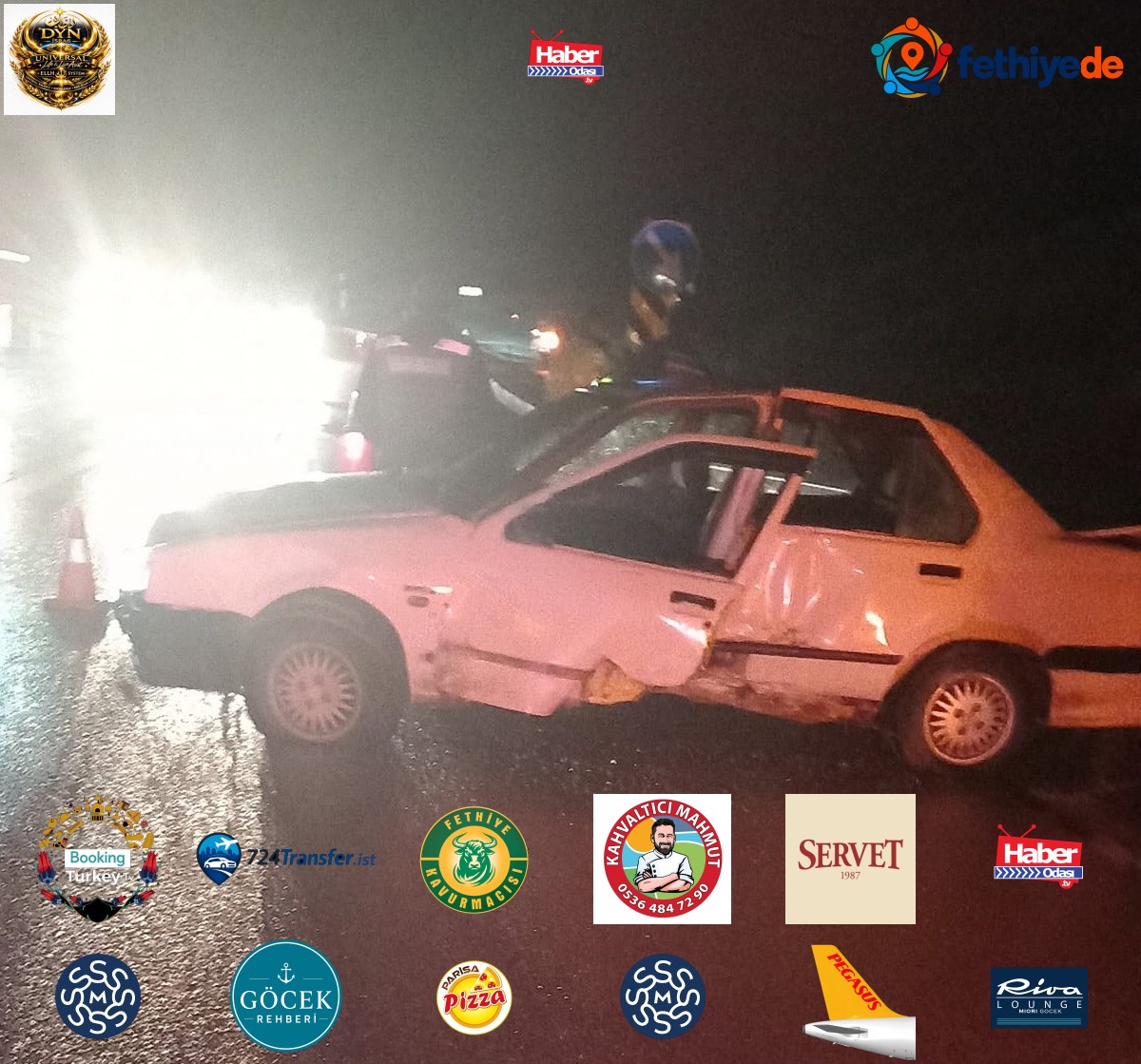 Sivas Koyulhisar'da devrilen otomobilde 1 kişi öldü, 1 kişi yaralandı