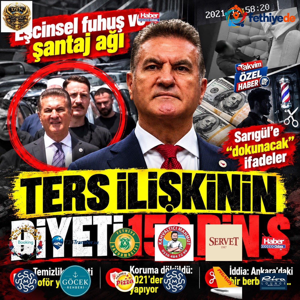 Mustafa Sarıgülün eşcinsel fuhuş ve şantaj ağı! Malum korumanın itirafı Takvimde: Ters ilişkiye 150 bin dolarlık sus payı