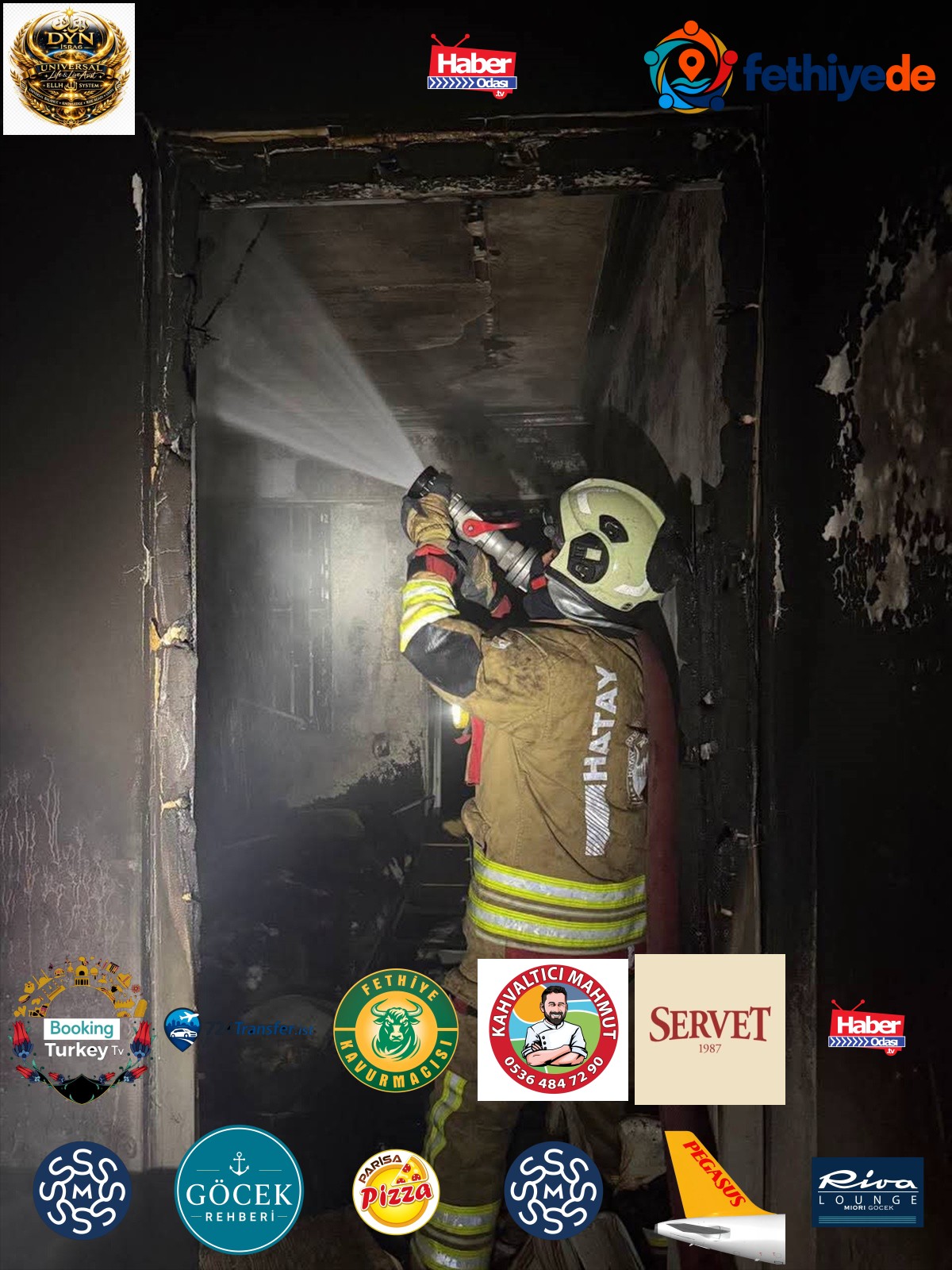 Samandağ ilçesinde evde çıkan yangın söndürüldü