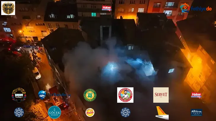 Kağıthane’de korku dolu anlar! 5 katlı binanın çatısı alev alev yandı