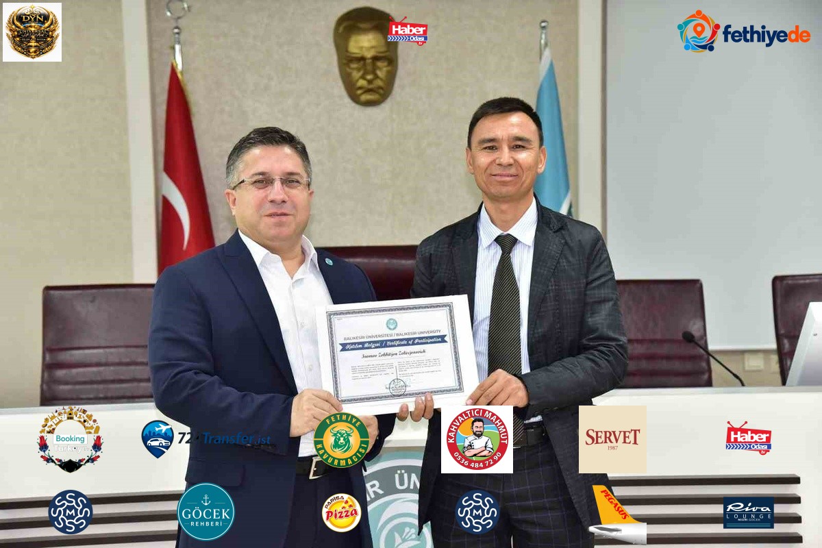 Özbekistan'dan gelen 9 akademisyene Balıkesir Üniversitesinde sertifika verildi