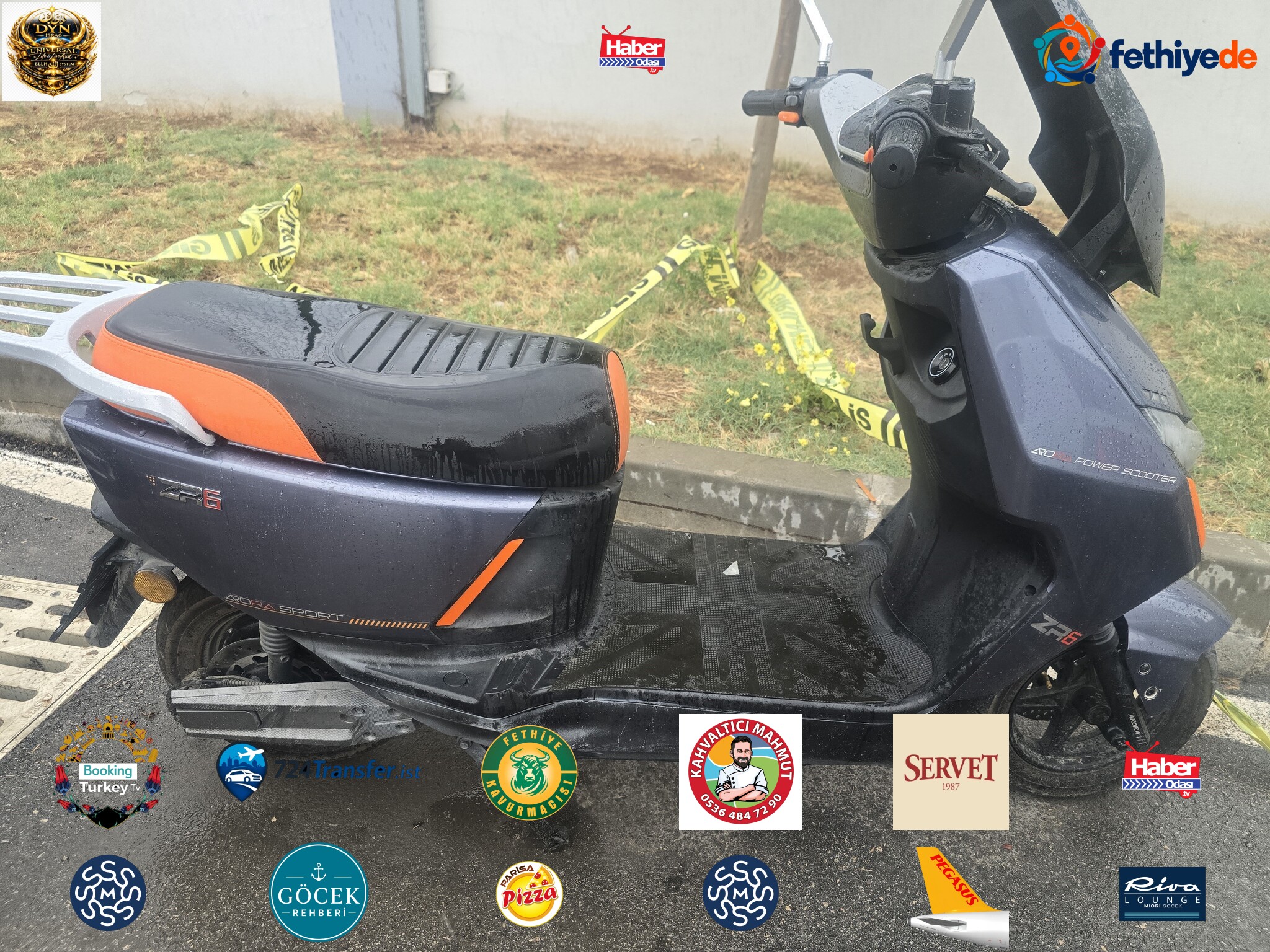Şüphelinin olayda kullandığı motosiklet.
