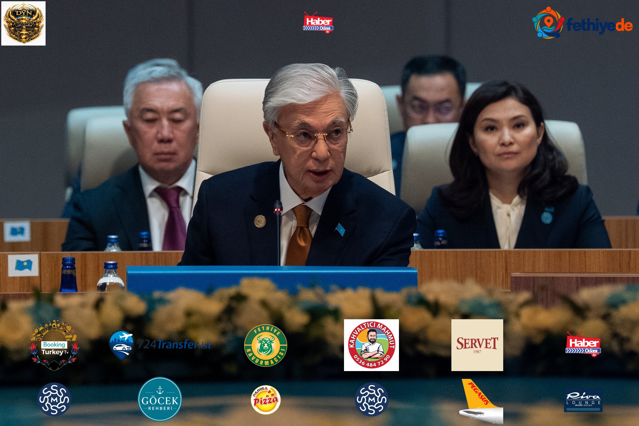 Kazakistan Cumhurbaşkanı Kasım Cömert Tokayev Türk Devletleri Teşkilatı (TDT) Devlet Başkanları Konseyi 13. Zirvesi