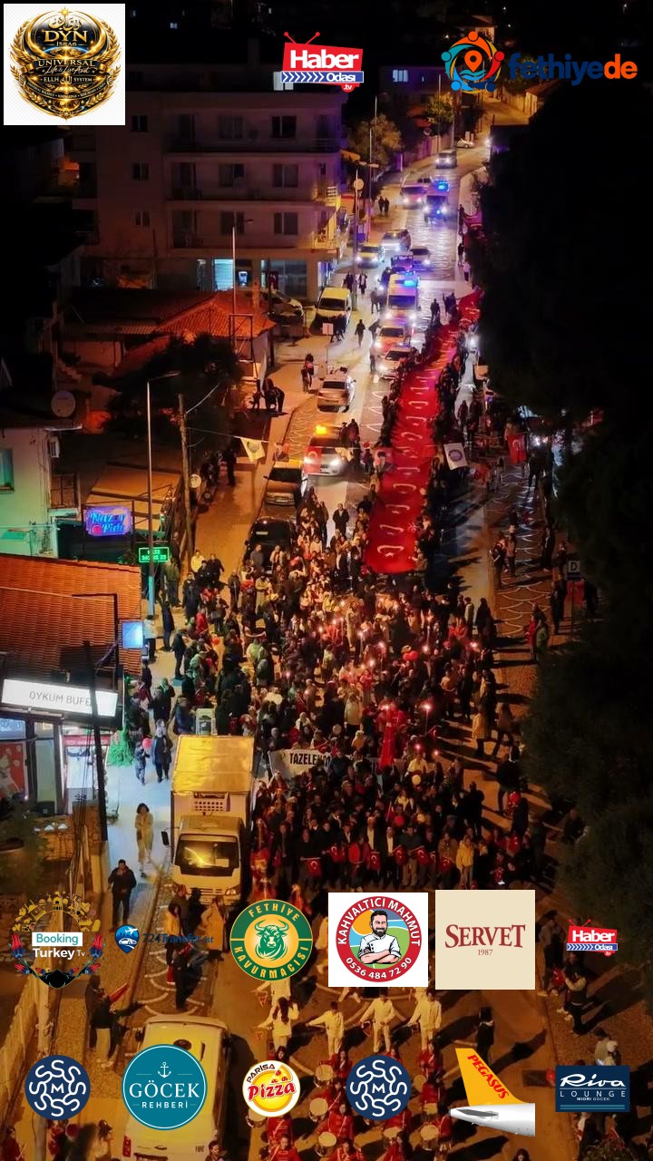 [BELEDIYE · Muğla · Ula] Fener Alayı’nda Sokaklarımızı Kırmızı Beyaza Boyadık
