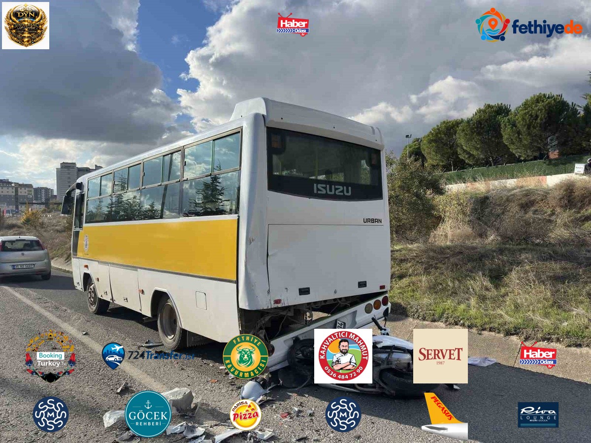 Uşak'ta motosiklet otobüse arkadan çarptı, 1 kişi öldü, 1 kişi ağır yaralandı