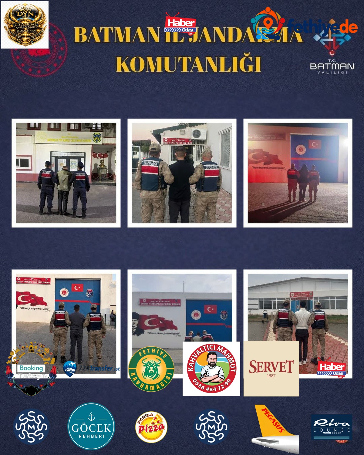 Batman'da jandarmanın ekim operasyonunda yakalanan 39 hükümlü cezaevine teslim edildi