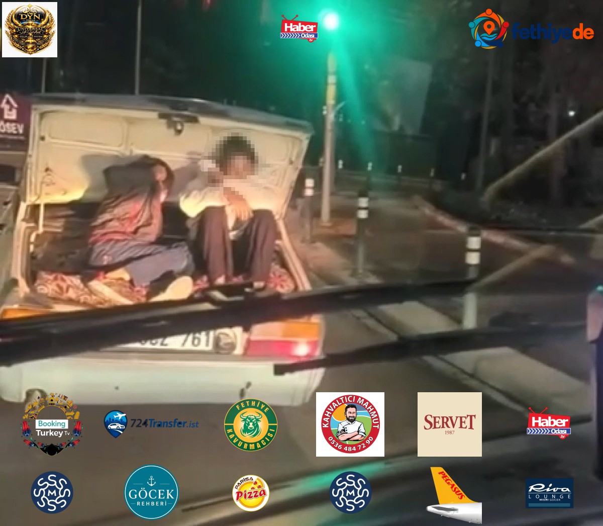 Sefaköy'de tehlikeli yolculuk! Seyir halindeki otomobilin bagajında 2 çocuk