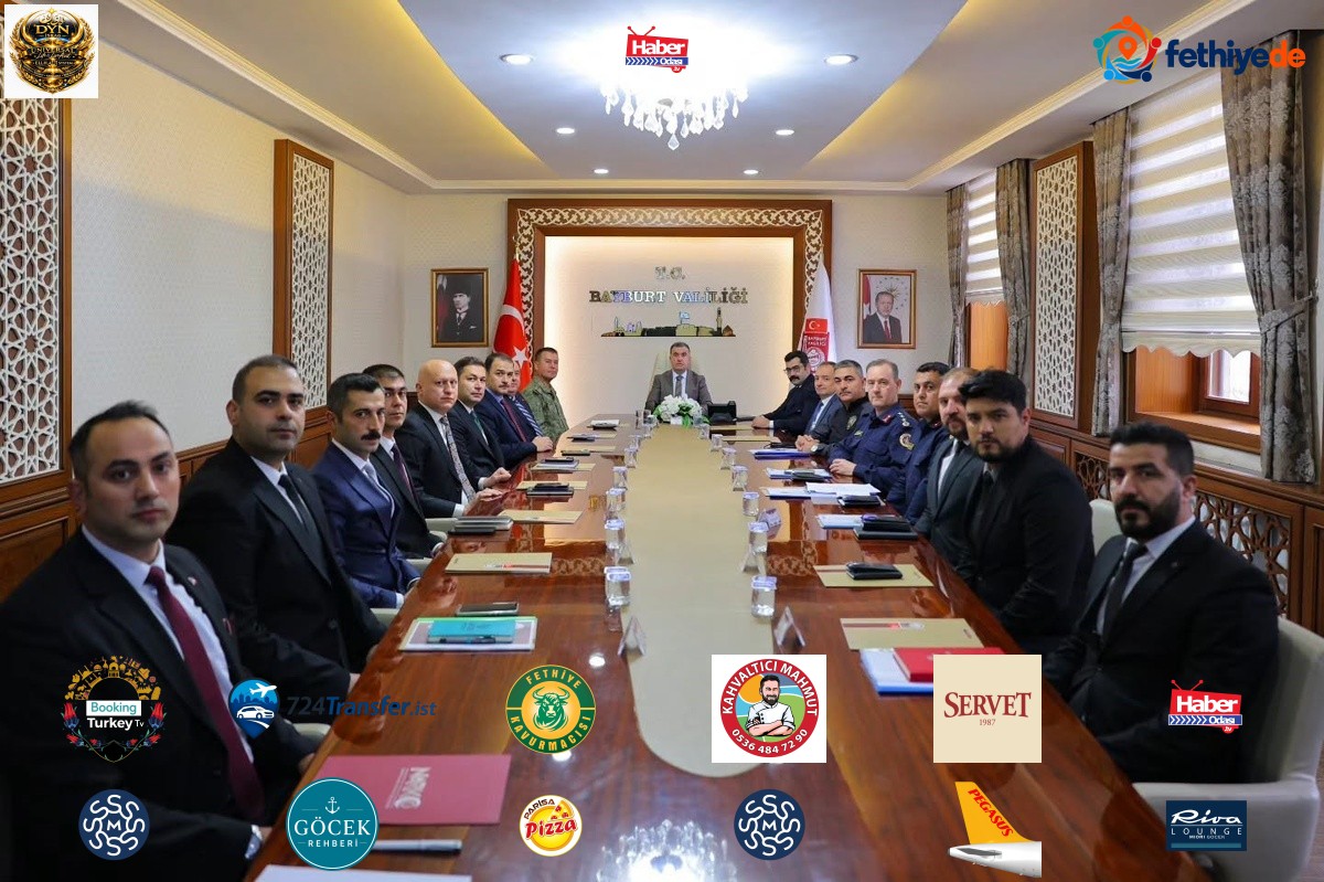 Bayburt'ta güvenlik ve asayiş çalışmaları Vali Eldivan başkanlığında görüşüldü